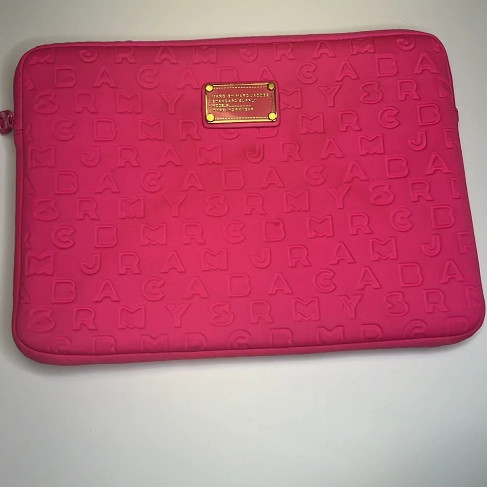 Marc by Marc Jacobs Pink Dreamy Logo Laptop Case